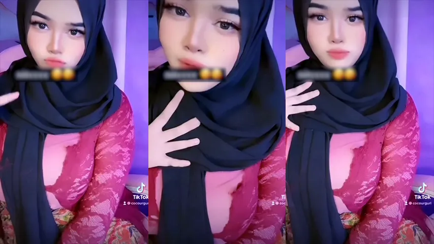 Hijaber Cantik Imut Toge Kebaya Merah